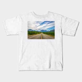 US Highway 89, Babb Montana Kids T-Shirt